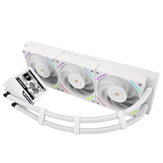 Thermalright Mjolnir Vision 360 ARGB White AIO CPU Liquid Cooler,IPS LCD Screen with 320 * 240 Resolution,for AM4/AM5 and LGA1700/1851,’3.5 inch’Magnet-Absorbent LCD Screen for Images