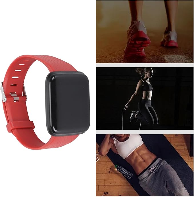 Yunseity Smart Watch, 1.44in HD Smartwatch for Men Women, Fitness Tracker with Sleep Monitoring, Multiple Sport Modes, Pedometer, Fitness Smart Bracelet for Android for iOS (Red)