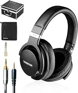 TAKSTAR PRO 82 Over-Ear Studio Monitor Headphones, 3-Stage Bass Adjustment - Image 1