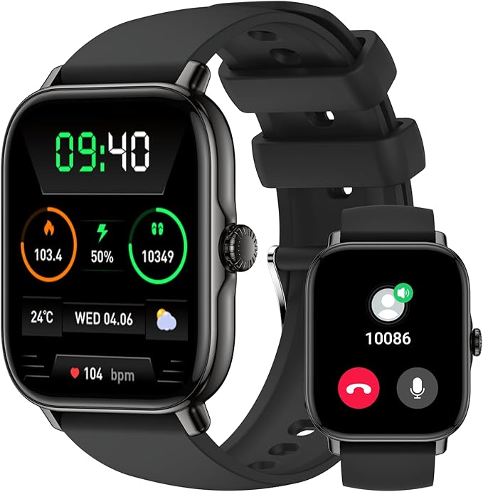 Smart Watch for Men Women (Answer/Make Calls/AI Voice Control) 1.91" for Android Phones iPhone Samsung Compatible IP68 Waterproof/Heart Rate/Sleep Tracker/116 Sport Modes.