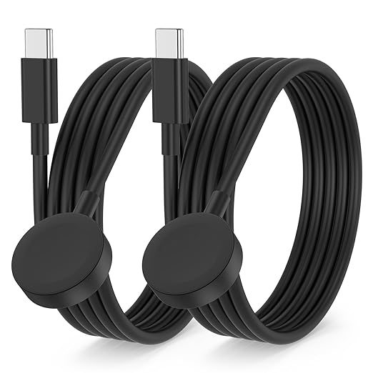 2Pack for Apple Watch Charger USB C Magnetic iWatch Charger Cable Fast Charging Cord Compatible with Watch Ultra2 Ultra Series 9 8 7 6 SE SE2 5 4 3 2 1-3FT(1M) Black