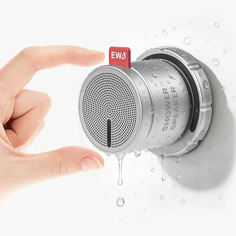 Shower Speaker, Metal Magnetic Mini Waterproof Bluetooth Speaker - Silver