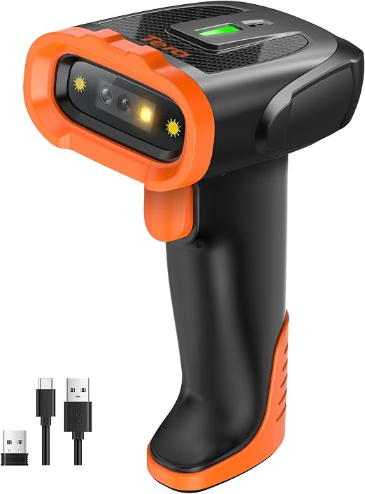 Tera Barcode Scanner Wireless Handheld: 1D 2D QR Li-Polymer 2200mAh, D5300