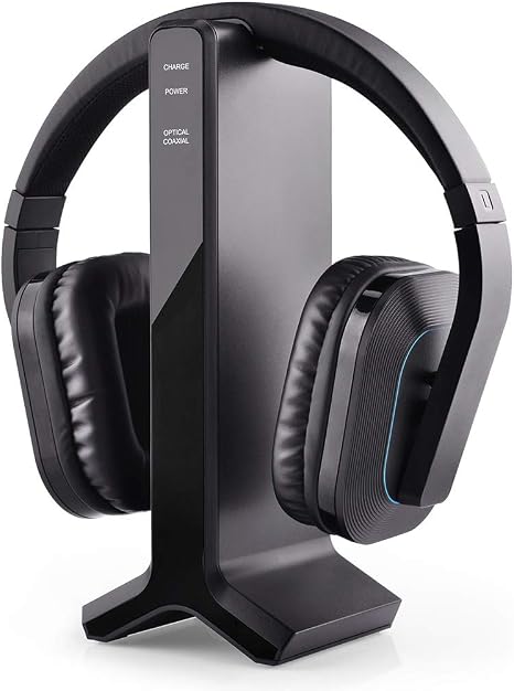 Avantree HT280 Wireless Headphones for TV Watching with 2.4G RF Transmitter Charging Dock, Digital Optical System, High Volume Headset Ideal for Seniors, 100ft Range, No Audio Delay, Plug and Play