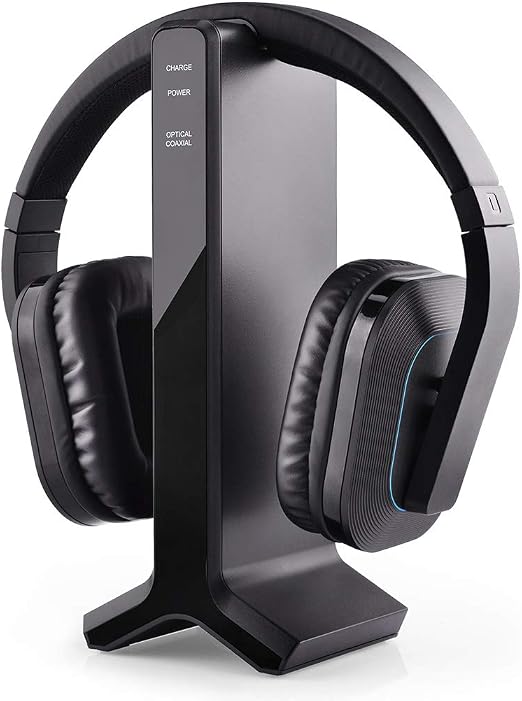 Avantree HT280 Wireless Headphones for TV Watching with 2.4G RF Transmitter Charging Dock, Digital Optical System, High Volume Headset Ideal for Seniors, 100ft Range, No Audio Delay, Plug and Play