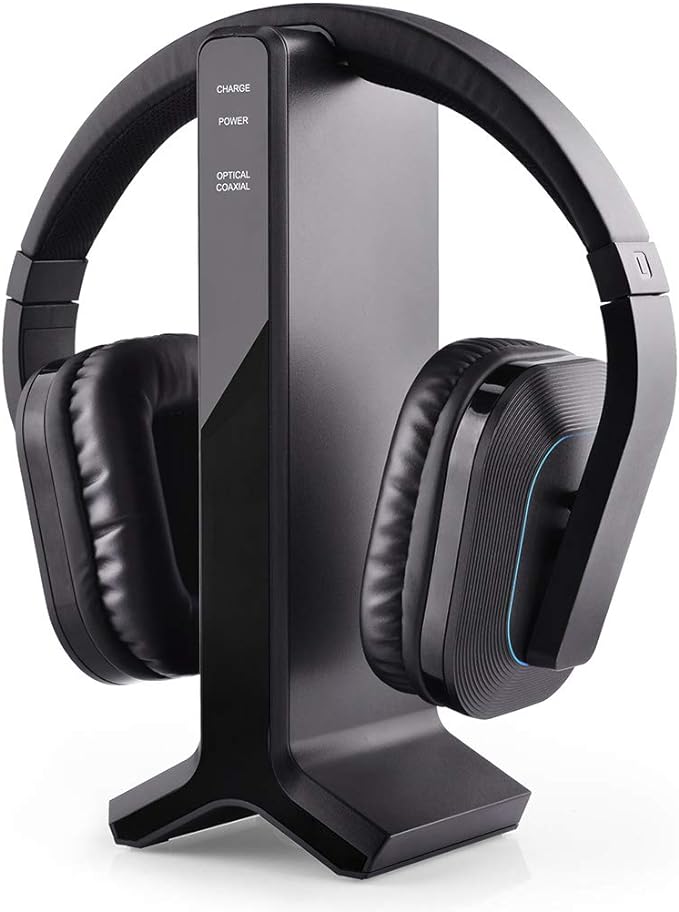 Avantree HT280 Wireless Headphones for TV Watching with 2.4G RF Transmitter Charging Dock, Digital Optical System, High Volume Headset Ideal for Seniors, 100ft Range, No Audio Delay, Plug and Play