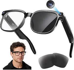 AI Smart Glasses for Men & Women, 4K Photo & Video, Hands-Free POV Capture, Bluetooth Audio, AI Sunglasses Eyeglasses for Vlogging, Travel & Everyday Use