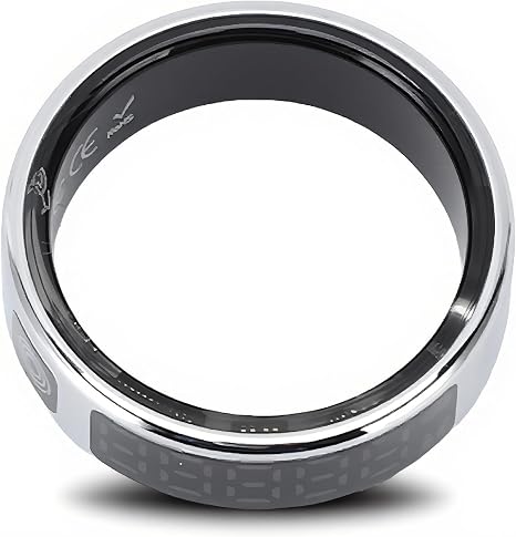 Smart Ring, Fitness Tracker with Display Screen, IP68 Water Proof, Remote Photography, Multiple Sports Modes Health Tracker Activity Tracker Page Turner, for Men Women (#8)