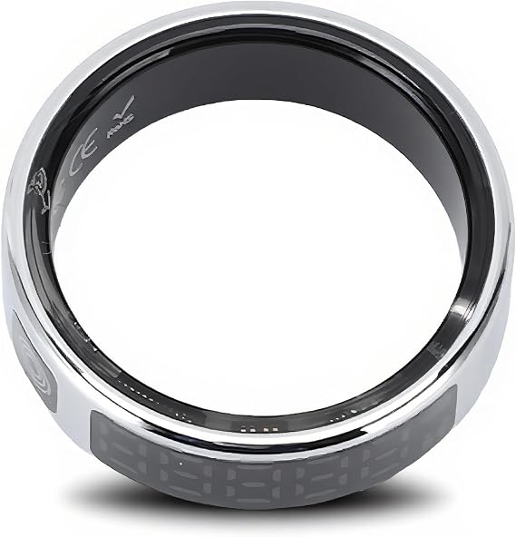 Smart Ring, Fitness Tracker with Display Screen, IP68 Water Proof, Remote Photography, Multiple Sports Modes Health Tracker Activity Tracker Page Turner, for Men Women (#8)