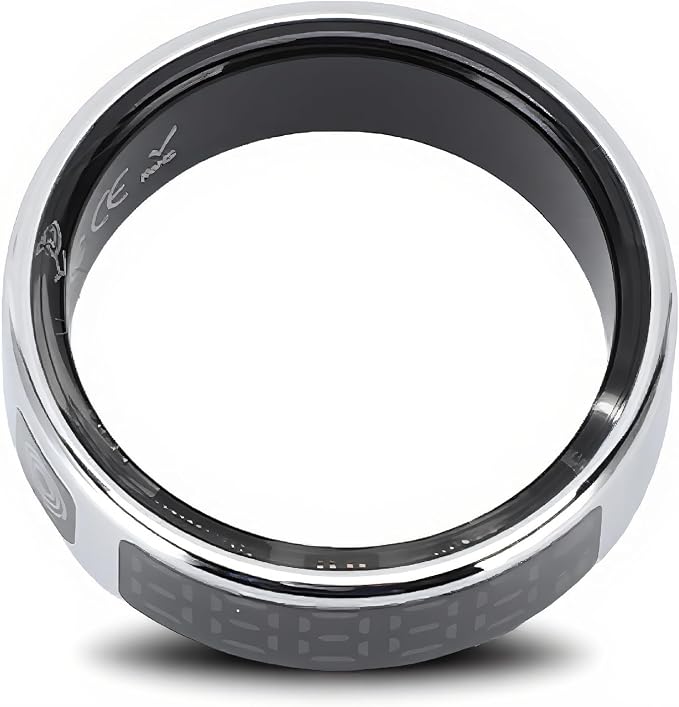 Smart Ring, Fitness Tracker with Display Screen, IP68 Water Proof, Remote Photography, Multiple Sports Modes Health Tracker Activity Tracker Page Turner, for Men Women (#8)