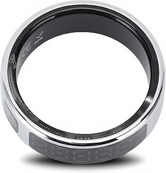 Smart Ring, Fitness Tracker with Display Screen, IP68 Water Proof, Remote Photography, Multiple Sports Modes Health Tracker Activity Tracker Page Turner, for Men Women (#8)