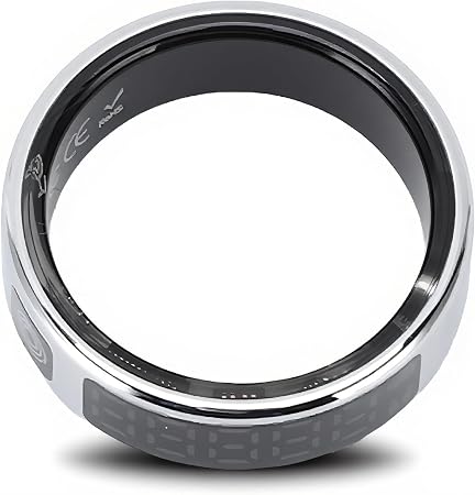 Smart Ring, Fitness Tracker with Display Screen, IP68 Water Proof, Remote Photography, Multiple Sports Modes Health Tracker Activity Tracker Page Turner, for Men Women (#8)
