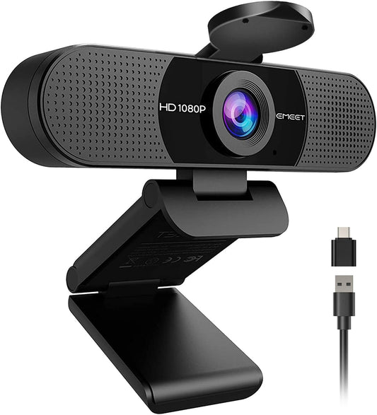 EMEET C960 1080P Webcam with Microphone, 2 Mics, 90° | Computer Access - Image 1