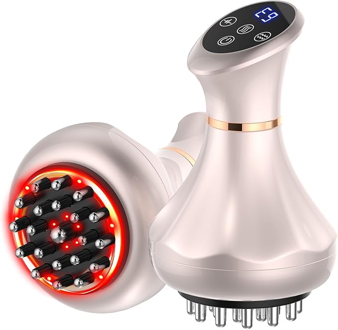 Lymphatic Drainage Massager, Anti Cellulite Massage Tool For Belly & Thigh Stretch Marks & Cellulite Reduction, Handheld Massage tools for Sciatica Nerve, shoulder, Hip, Muscle, Low Back Pain Relief