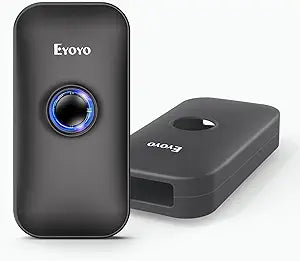Eyoyo Portable Mini 1D Bluetooth Barcode Scanner with Case, Black