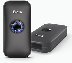 Eyoyo Portable Mini 1D Bluetooth Barcode Scanner with Case, Black - Image 1
