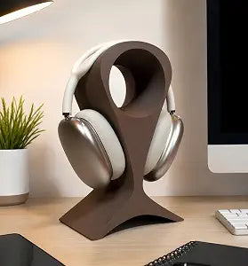 Decorative Headphone Stand for AirPods Max 2 & Most Over-Ear Headphones, Premium Desktop Headset Holder for Home Office Desk Decor (C style - COCO Brown)