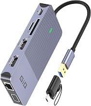 USB 3.0 Docking Station Dual Monitor,2*HDMI HUB Displaylink Dock for Laptop - Image 1