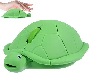 elec Space Wireless Turtle-Shaped Mouse, 2.4G Optical Computer Mouse, 3 Buttons, 12 x 7.7 cm (Mint Green)