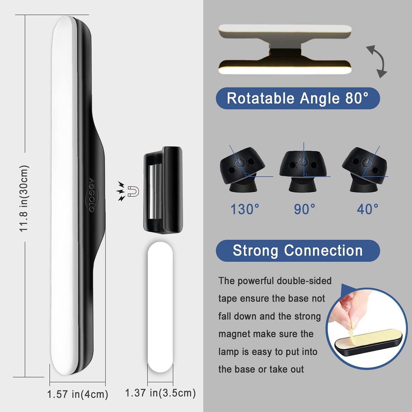 Rechargeable LED Cabinet Light — Magnetic, Dimmable, Touch Control