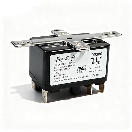 90380 90-380 Heavy Duty Switching Fan Relay 24 Volt Coil 50/60Hz