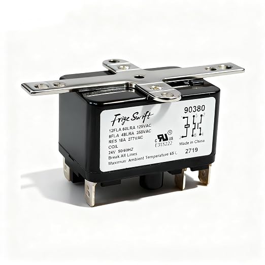 90380 90-380 Heavy Duty Switching Fan Relay 24 Volt Coil 50/60Hz
