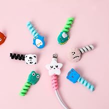 10 Pcs Colorful Cartoon Animal-Shaped Silicone USB Cable Protectors, Flexible Charger Cord Saver Guards Universal for Phones Tablets, Cute Cable Protector for Data Lines Accessories - Image 1