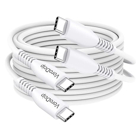 15 Ft USB C Cable Pack of 2, Long USBC to Type C 60W Fast Charging Cables