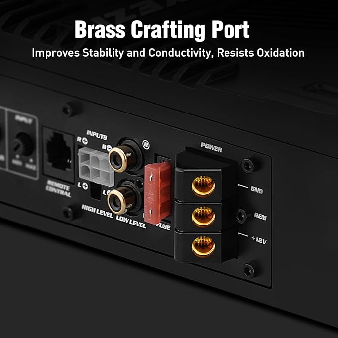 10" 1200W Under Seat Subwoofers with Amp, Class D MOSFET Amp & Efficient Heat Dissipation Design, Independent Control for Low-Pass Filter/Gain/Bass Boost, Suitable for Trucks/SUVs/Jeeps/MPVs