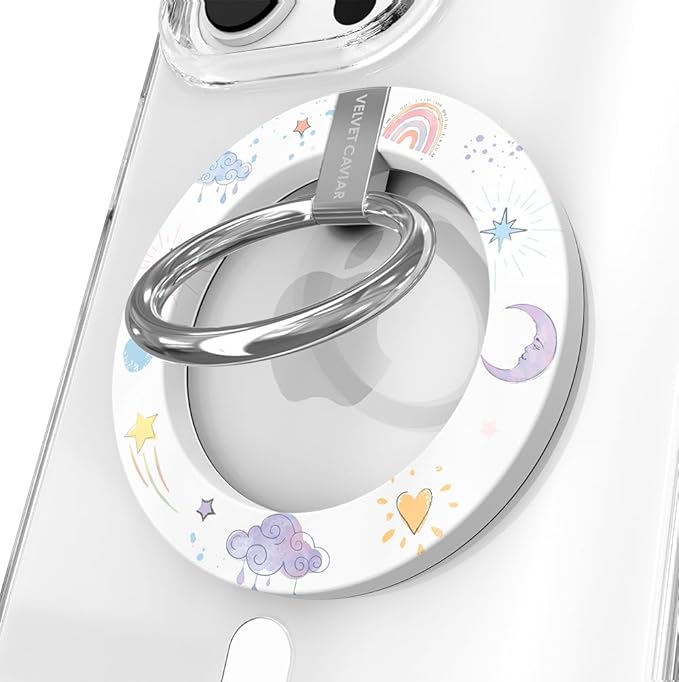 VELVET CAVIAR Compatible with MagSafe Phone Grip - Magnetic Ring Holder with Adjustable Stand - Removable MagSafe Accessories for iPhone 16, 15, 14, 13, 12 (Sweet Dreams)