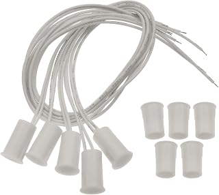 5 Sets Magnetic Door Switch RC-33 NC Recessed Wired Security Window Door Contact Sensor Alarm Magnetic White Normal Closure(NC)