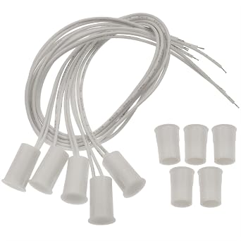 5 Sets Magnetic Door Switch RC-33 NC Recessed Wired Security Window Door Contact Sensor Alarm Magnetic White Normal Closure(NC)