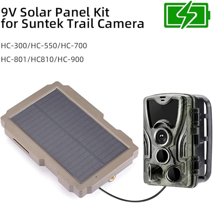 Lixada Trail Camera Solar Panel Kit 3000mAh 6V-12V Rechargeable with 360° Rotable Holder and 9.8ft Cable, Solar Charger for Hunting Camera
