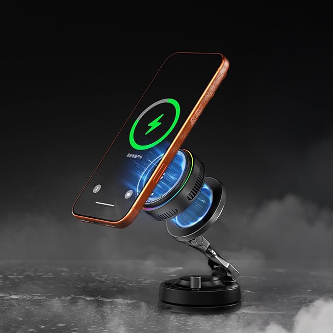 Black Shark Magnetic Car Phone Holder+ Wireless Charger with Cooling Fan