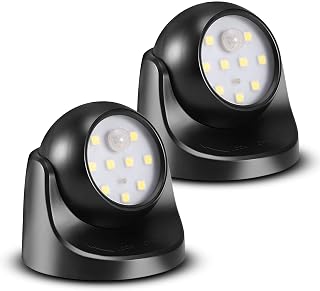 6000K Battery Motion Sensor Light Outdoor Waterproof Wireless LED Battery Powered Wall Light Auto On/Off Night Light 2 Pack Cool White - Image 1