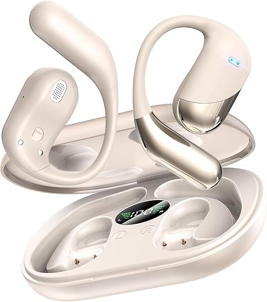 Ultra Open Ear Headphones, Over Ear Bluetooth Bone Conduction Earbuds