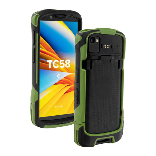 TC53 Protective Cover Bumper Case for TC53 TC58 Handheld Barcode Scanner Mobile Terminal, Rugged OEM (Green)