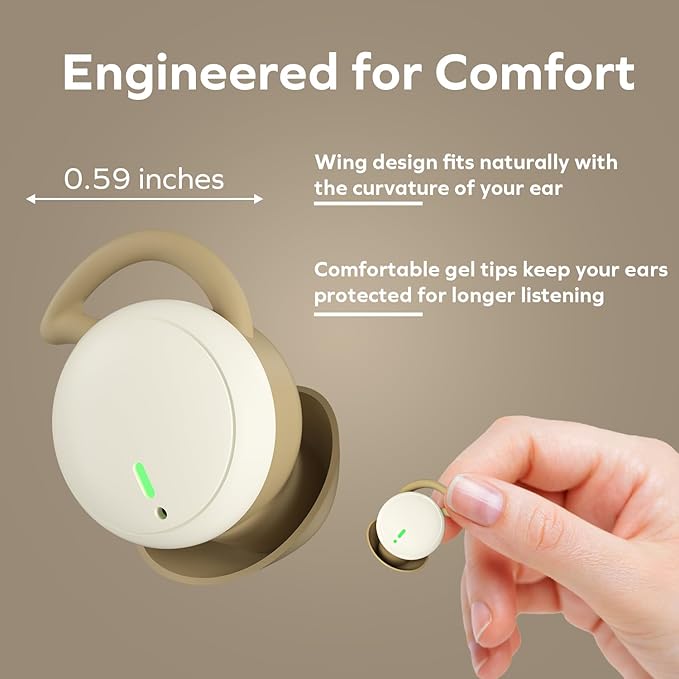 Coby Sleep Earbuds, Ear Plugs for Sleeping Noise Cancelling Ear Plugs | Wireless Earbuds for Sleep, Work, Music | Small Bluetooth Earbuds Designed for Comfort While Sleeping