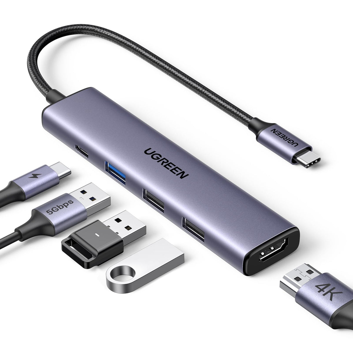 UGREEN USB C Hub 5 in 1 Multiport USB Adapter 4K HDM | Charging & Powe - Image 1