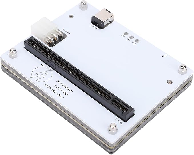PUSOKEI eGPU Dock for Thunderbolt 4/3 & USB4，eGPU Enclosure with PCIe 16X Slot - Supports SSD /10G NIC Hot - Swappable, 12V DC or PD Powered