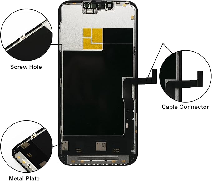 LL TRADER Screen Replacement for iPhone 13 pro 6.1" LCD Retina FHD Display COF Touch Screen Digitizer with Repair Tool Kits, Waterproof Tape, Screen Protector (Truetone programable) New 2025