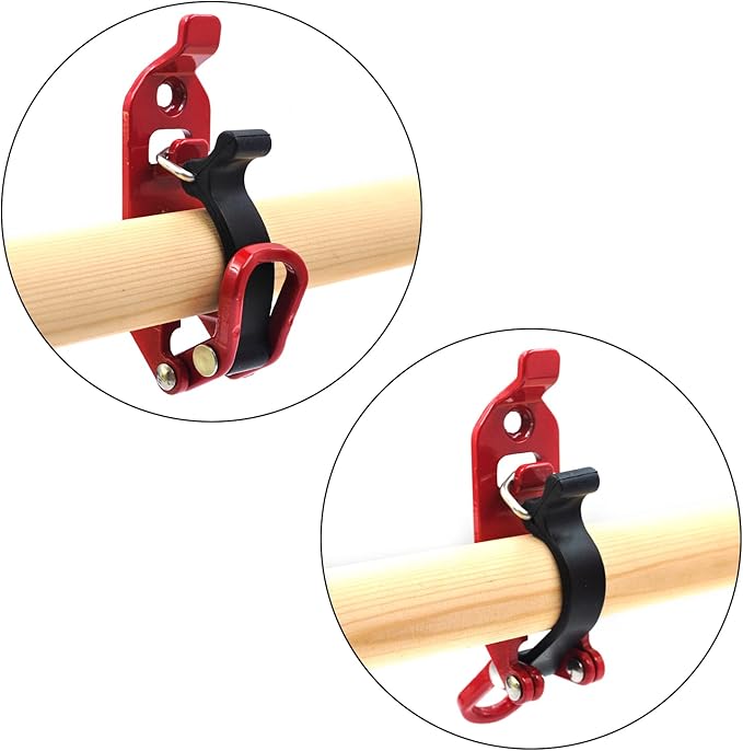 (8 Pack) Shovel Mount for Roof Rack, Metal Rubber Clamp Wall Mounting Brackets, Axe Holder Clamp Mount Kit for Roof Rack Truck Boats Military Equipment and Tools, Red