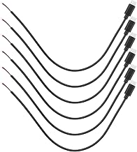 6 PCS USB Type-C Pigtail Cable Extension Power Cable USB C Pigtail 1FT 22AWG 2 Wires 5v 3a Black Power Cables Cord 2 Pin Bare Wire Open End Connector for DIY(Type C Male) - Image 1