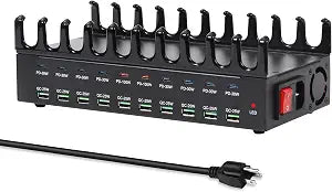20-Port 690W Charging Station for Multiple Devices, Fast Charger Station