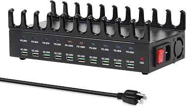 20-Port 690W Charging Station for Multiple Devices, Fast Charger Station