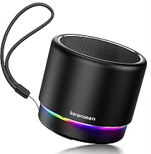 Portable Bluetooth Speaker 5.4, Mini Speaker with Noise Reduction Mic,Black