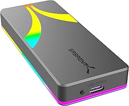 SABRENT Rocket RGB USB4 20Gbps NVMe & SATA M.2 SSD Enclosure (EC-RGBG) - Image 1