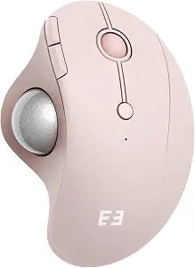 seenda Wireless Trackball Mouse, Ergonomic Bluetooth Rollerball,Rose Pink