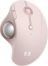 seenda Wireless Trackball Mouse, Ergonomic Bluetooth Rollerball,Rose Pink - Image 1