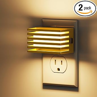 L LOHAS LED Night Lights Plug into Wall, 2 Pack Modern Night Light